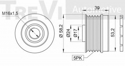 TREVI AUTOMOTIVE ap1151 -  Механизм свободного хода генератора